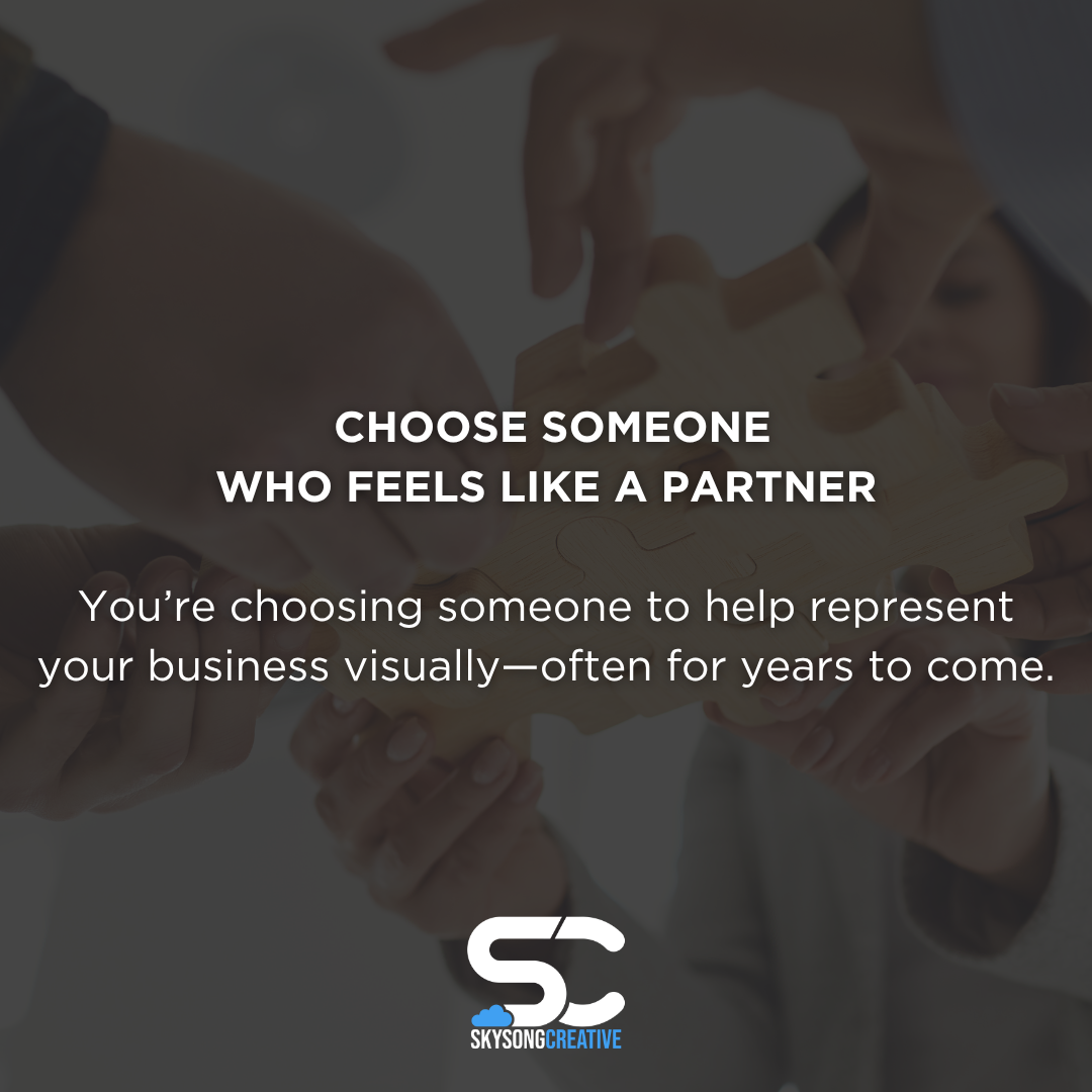 Graphic designers in Augusta, Georgia: Choose someone who feels like a partner. You're choosing someone to help represent your brand visually- often for years to come.